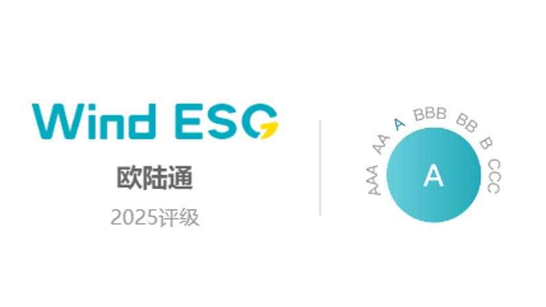 歐陸通Wind ESG評級提升至“A”級，可持續發(fā)展能力獲權威認證